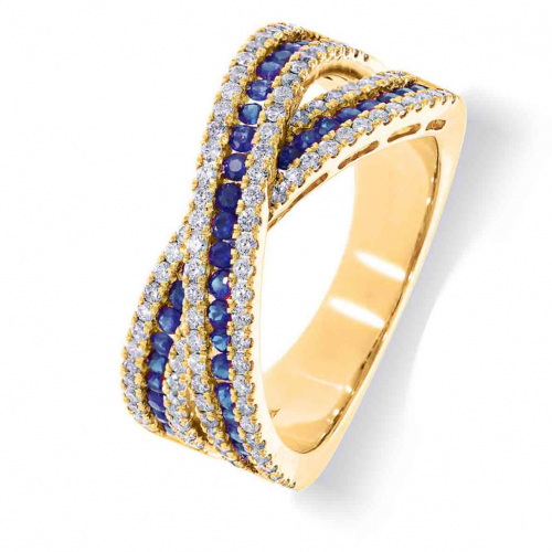 Bague Saphirs et Diamants