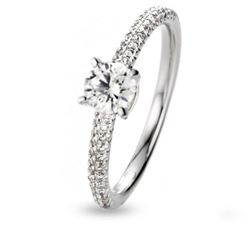 Bague solitaire accompagn�