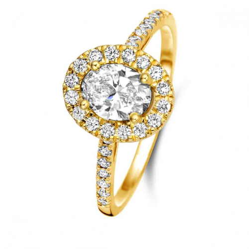 Bague solitaire Halo Beyond - 1 ct