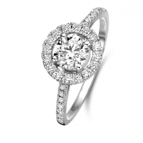 Bague solitaire Halo Beyond - 1 ct Diamant de Laboratoire