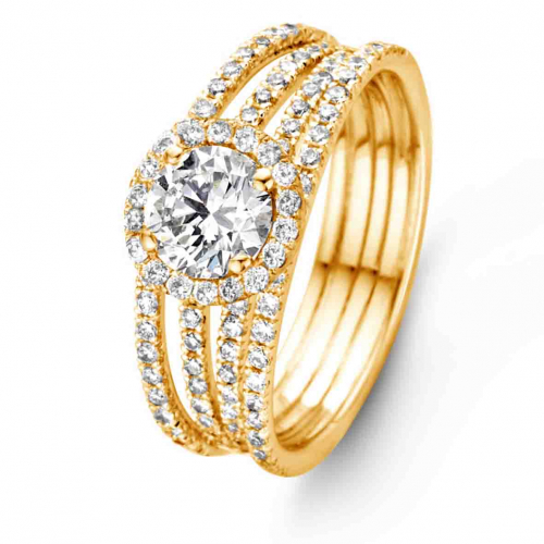 Bague solitaire Multiband - 0.50 ct