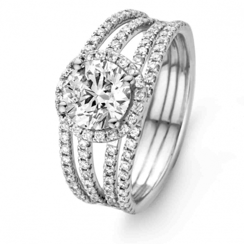 Bague solitaire Multiband - 1.50 ct