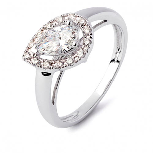 Bague solitaire Poire