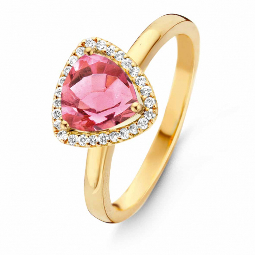 Bague tourmaline rose et diamants - One More