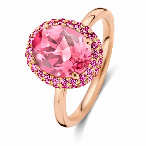 Bague Tourmaline Rose et Saphir Rose - One More