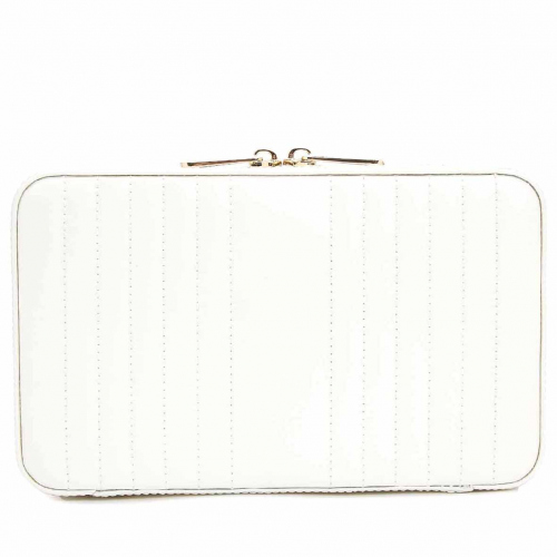 Bo�te � Bijoux Wolf 1834 - Maria Medium Zip Case - Blanc