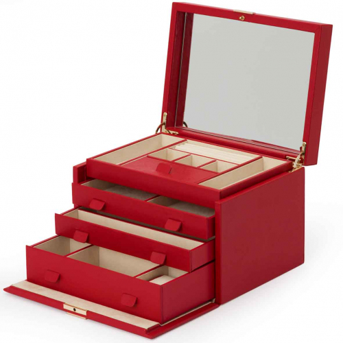 Bote  Bijoux Wolf 1834 - Palermo Large Jewelry Box- Rouge