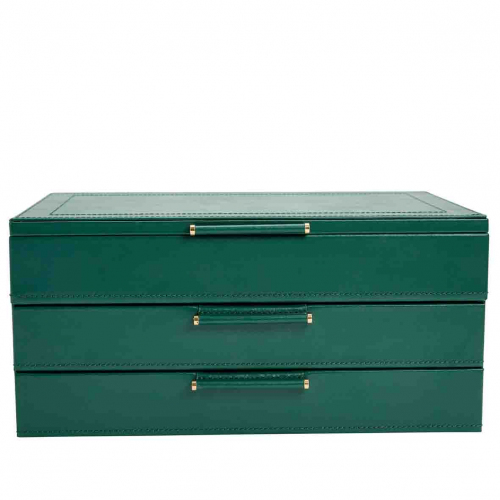Bote  Bijoux Wolf 1834 - Sophia Jewellery Box/Drawers- Vert Fort