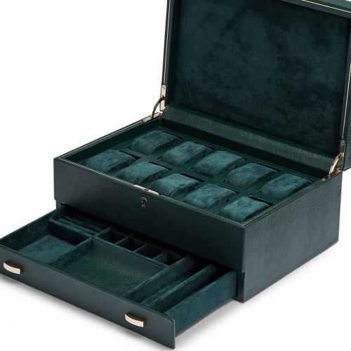 Bo�te Montre Wolf 1834 - British Racing 10 Pcs Watch Box with Storage