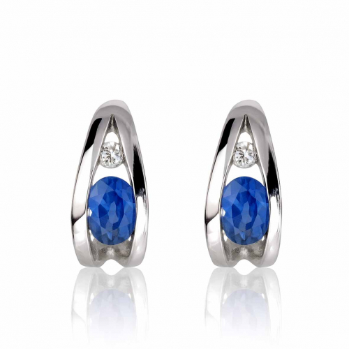 Boucle d'oreille saphir