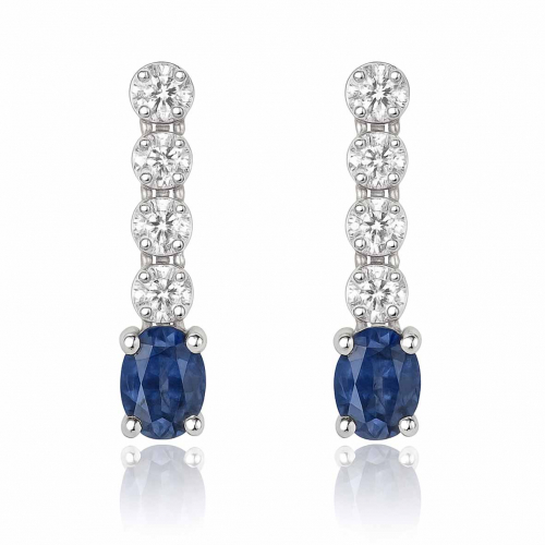 Boucle d'oreille saphir