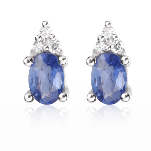 Boucle d'oreille saphir