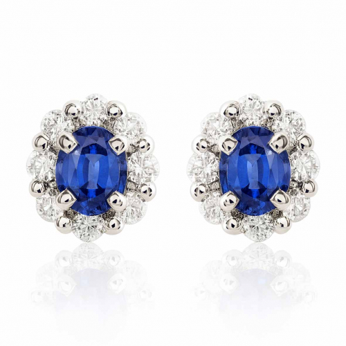 Boucle d'oreille saphir
