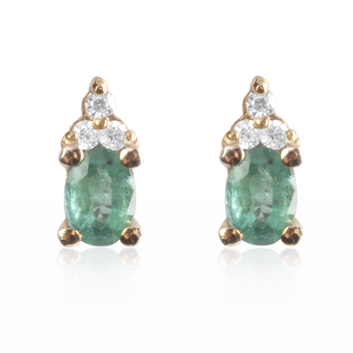 Boucle d'oreille meraude