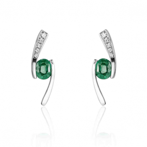 Boucles d'oreilles meraudes