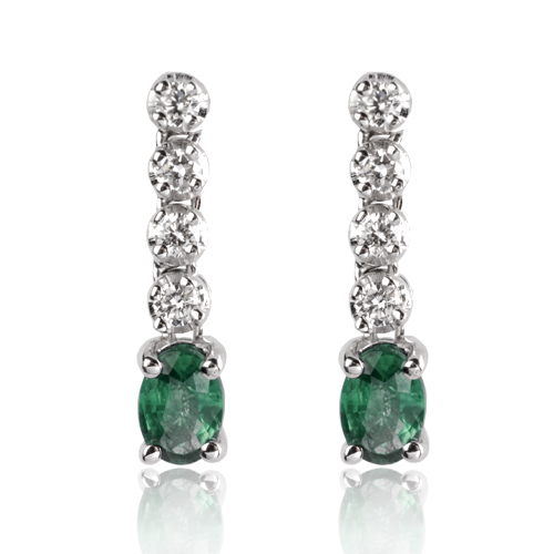 Boucle d'oreille �meraude