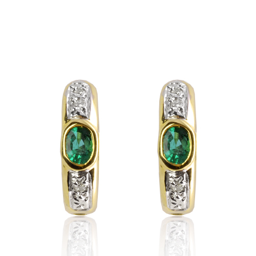 Boucles d'oreilles meraudes