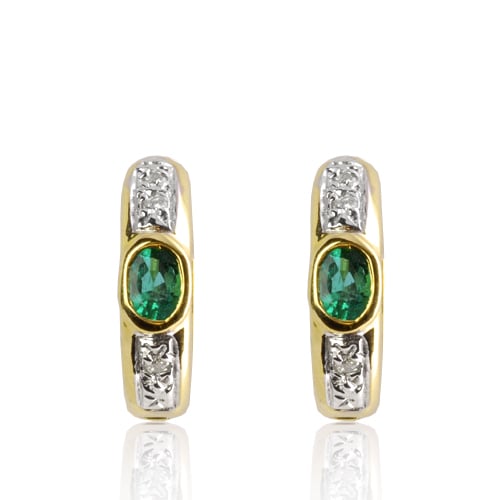 Boucles d'oreilles meraudes