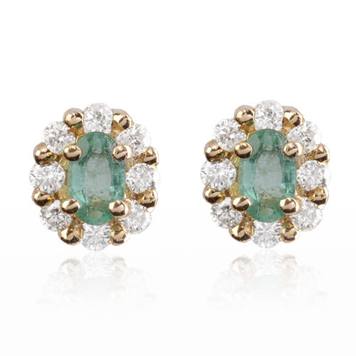 Boucle d'oreille �meraude