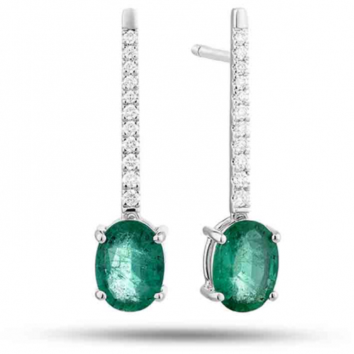 Boucles d'oreilles Emeraude
