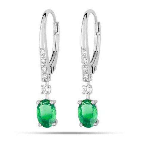 Boucles d'oreilles Emeraude