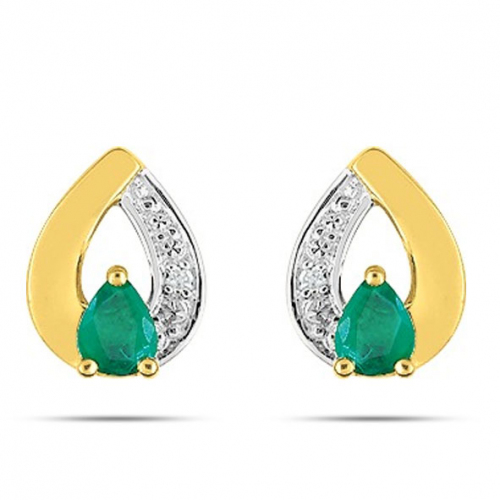 Boucles d'Oreilles Emeraude