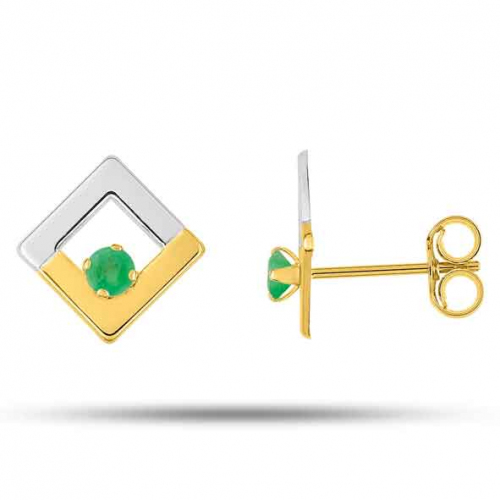 Boucles d'oreilles Emeraude