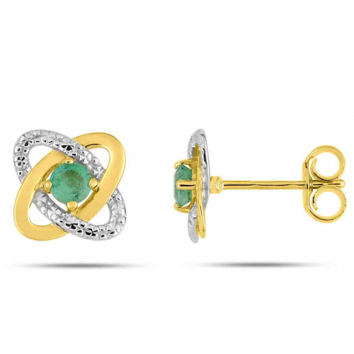 Boucles d'Oreilles Emeraude