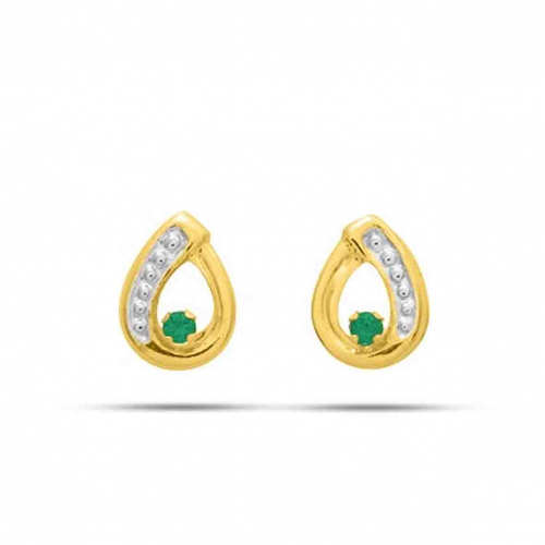 Boucles d'Oreilles Emeraude