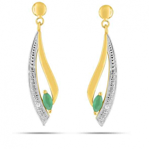 Boucles d'Oreilles Emeraude