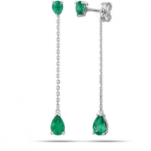 Boucles d'Oreilles Emeraude