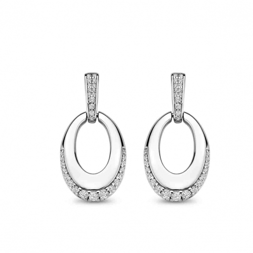  Boucles d'oreilles argent ovales ouvertes avec OZ Naiomy