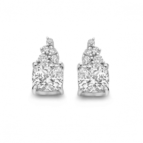 Boucles d'oreilles Argent pavage zirconium - Naiomy