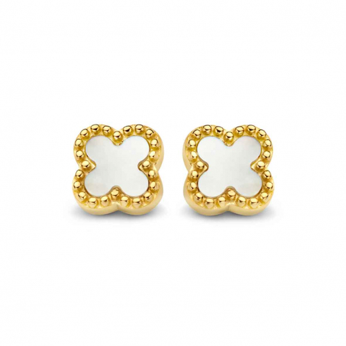 Boucles d'oreilles Argent plaqu� or et nacre - Naiomy