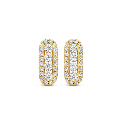 Boucles d'oreilles argent - plaqu� or jaune oxydes - Naiomy