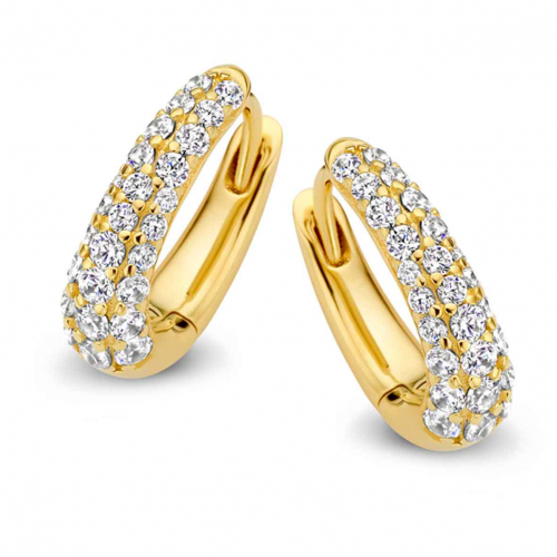 Boucles d'oreilles Argent plaqu� or zirconium - Naiomy