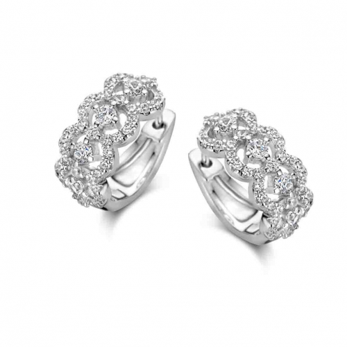 Boucles d'oreilles argent serties d' Oxydes - Naiomy