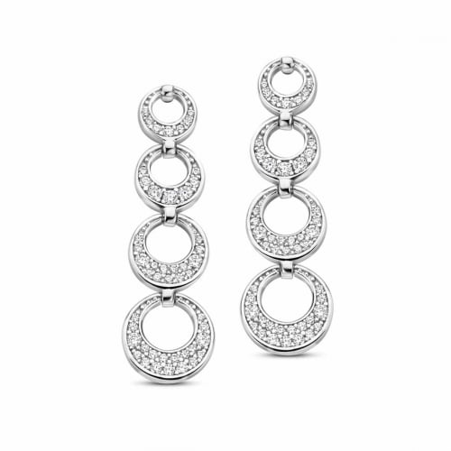Boucles d'oreilles argent serties d' Oxydes - Naiomy
