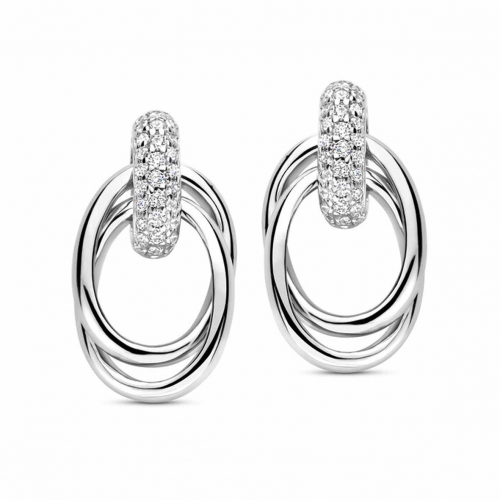 Boucles d'oreilles argent serties d-Oxydes- Naiomy