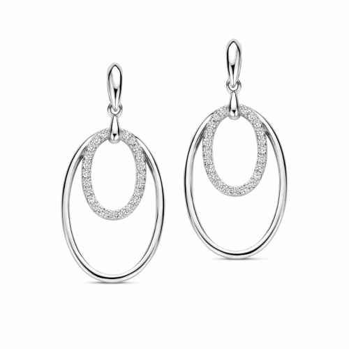 Boucles d'oreilles argent serties d' Oxydes - Naiomy