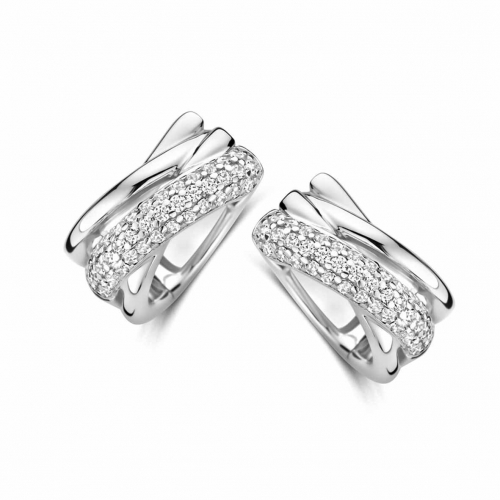 Boucles d'oreilles argent serties d' Oxydes - Naiomy