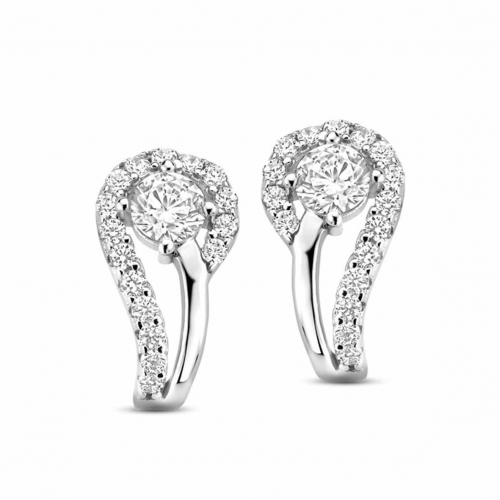 Boucles d'oreilles argent serties d' Oxydes - Naiomy