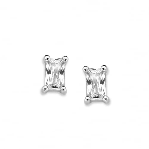 Boucles d'oreilles Argent serties de Zirconium - Naiomy