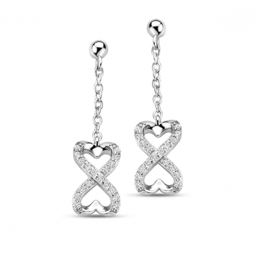 Boucles d'oreilles argent signe de l'infini - Naiomy
