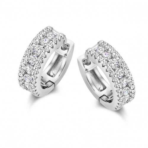 Boucles d'oreilles argent zirconium - Naiomy