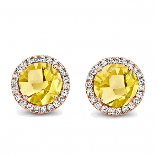 Boucles d'oreilles Citrine et diamants - One More