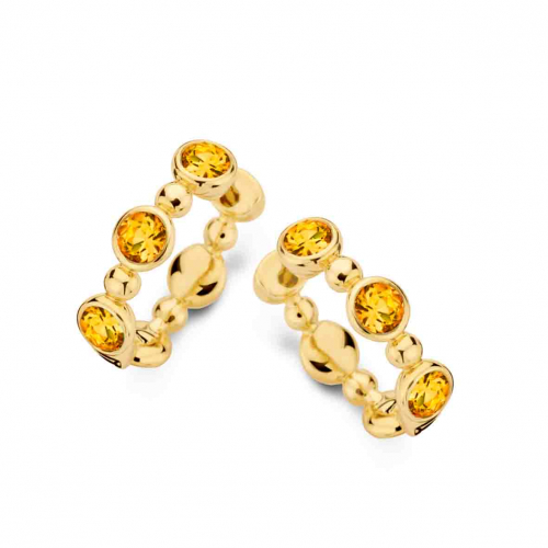 Boucles d'oreilles Citrine Orange - One More