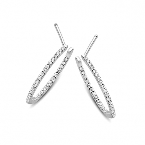 Boucles d'Oreilles Créoles Diamants