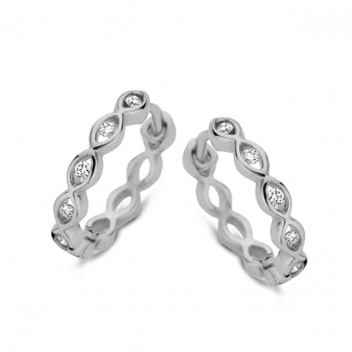 Boucles d'oreilles croles diamants One More