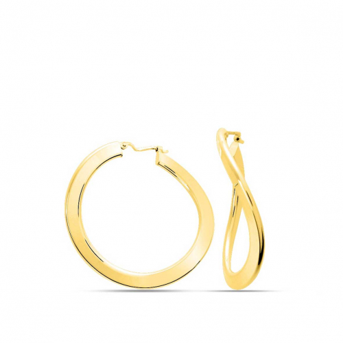 Boucles d'oreilles Cr�oles Syst�me Vector 25 mm - Fil 3.8 x 2 mm